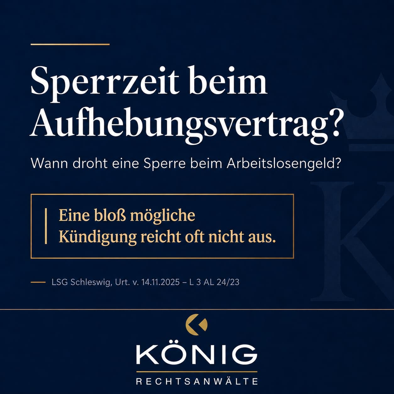 Aufhebungsvertrag: Sperrzeit beim Arbeitslosengeld?